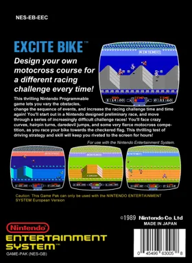 Excitebike (Europe) (Virtual Console) box cover back